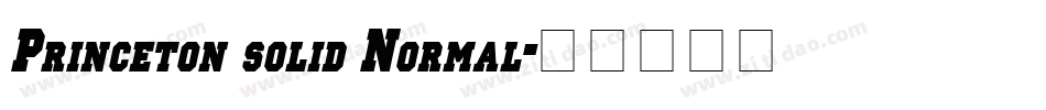 Princeton solid Normal字体转换